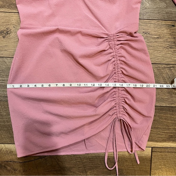 Pink Ruched Mini Dress - Picture 7 of 8
